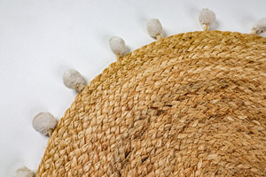 Salvamanteles Redondo de Algodón Tejido a Mano Ecológico para Mesa de Comedor, Acento Moderno para Decoración Natural del Hogar - Product Image 4