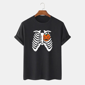 เสื้อยืดผู้ชายทรงปกติ ปี 2025 ผ้าฝ้าย 100% หนัก 220 GSM พิมพ์ลายดิจิตอล พิมพ์โลโก้ ผ้าไม่เป็นขุย - Product Image 1