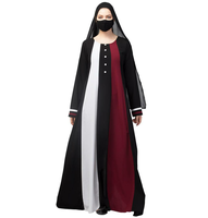 Abaya islamique saoudienne pour femmes, respirante, sans couture, broderie personnalisée, polyethersulfone, quatre saisons, kaftan noir