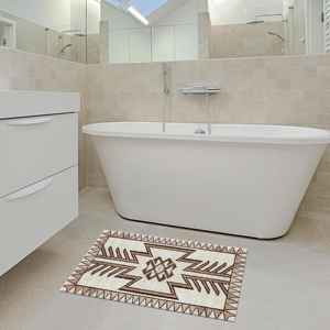 Tapis imprimé à motifs géométriques, design turc moderne, accent décoratif doux pour le sol, tapis à poils doux - Product Image 3