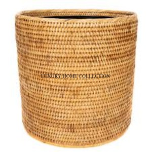 Papelera de mimbre decorativa más vendida con un diseño minimalista, ideal para casas elegantes y espacios de trabajo profesionales - Product Image 1