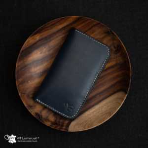 งานฝีมือหนัง WF หมายเลข กระเป๋าสตางค์แบบพับสองตอนขนาดเล็กทำมือ 102 ใบสำหรับผู้ชาย (สีน้ำเงิน)-ผลิตภัณฑ์งานฝีมือแบบ Fair Trade รับประกัน 5 ปี - Product Image 4