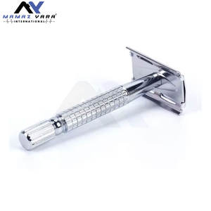 Maquinilla de afeitar de doble filo para hombre Premium con cuchillas rectas Afeitadora de seguridad de acero inoxidable para afeitados suaves - Product Image 3