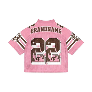 Camisetas de fútbol americano de calidad superior OEM, camisetas ajustadas con hombros caídos y malla de poliéster 100% - Product Image 6