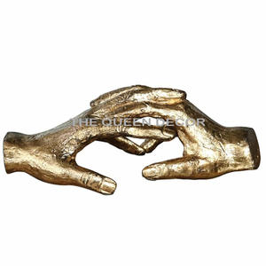 El último estilo elegante Acero inoxidable Metal Forma única Oro Antiguo Acabado Escultura decorativa Organizador de escritorio - Product Image 6