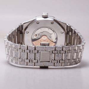 Reloj de diamantes cultivados en laboratorio VVS de la mejor calidad, joyería de moda, Cuarzo con tachuelas de diamantes, lujo helado - Product Image 2