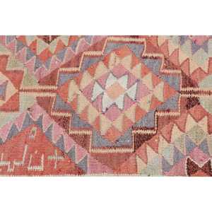 Turkish Vintage Rug 2.4x8.4 ft, <b>Red</b> Patchwork Rug - Product Image 3