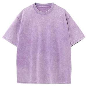 Personalizado de gran tamaño negro gris hombres en blanco ácido lavado camiseta fabricante precio barato manga corta hombres Vintage camiseta para hombres - Product Image 1