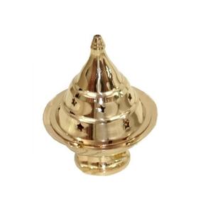 Brûleur d'encens en laiton gravé noir au design vintage pour la combustion d'encens religieux - Product Image 4