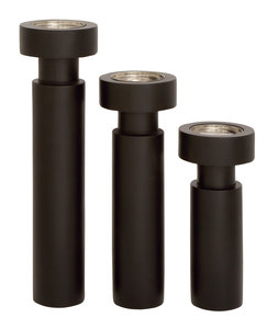 Elegante Juego de 3 candelabros de madera negros perfectos para Decoración de mesa e iluminación ambiental en hogares y hoteles - Product Image 4