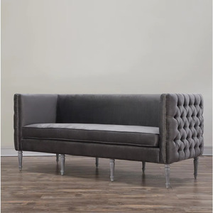 Sofá Seccional de Cuero PU de Lujo Moderno, Diseño Industrial de Tres Plazas para Sala de Estar, Cómodo y Reclinable - Product Image 1