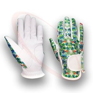 Venta al por mayor guantes de golf personalizados Cabretta cuero transpirable duradero cómodo antideslizante para hombres mujeres guantes de golf de cuero - Product Image 3
