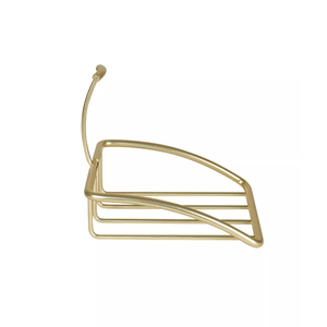 Porte-serviettes doré Vaisselle de salle à manger Ustensiles de cuisine avec base en bois de couleur marron Simple et élégant Porte-serviettes de table élégant - Product Image 5
