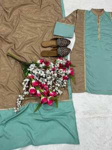 ชุดเดรสผ้าไหมแจ็คการ์ดจากนักออกแบบชุดเดรสผ้าแจ็คการ์ดผ้าไหมชาราพลัสโซดูแมทท์อินเดียวัสดุผ้าทอสำหรับใส่ไปงานปาร์ตี้ใหม่ - Product Image 4