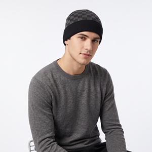 Service OEM Nouvelle Qualité Bonnets de Voyage Personnalisés à Carreaux Vente en Gros Bonnets Tricotés avec Logo Personnalisé pour Adultes 100% Acrylique 2026 - Product Image 3