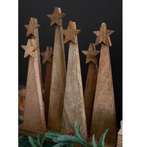 Decoración festiva de árbol de Navidad MDF marrón natural perforado de madera artesanal para hogares abrazar la elegancia natural durante las vacaciones - Product Image 3