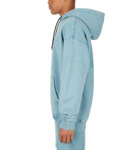 Conjuntos cortos vintage de algodón de alta calidad con logotipo personalizado para hombre, chándal lavado ácido con estampado de diamantes de imitación, ropa de calle de invierno - Product Image 4