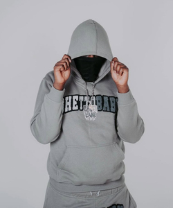 Ensemble survêtement unisexe streetwear personnalisé en molleton 100 % coton avec broderie chenille, sweat à capuche et pantalon de survêtement - Product Image 3