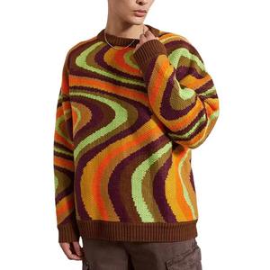 เสื้อสเวตเตอร์ถักแขนยาวแบบสวมหัวสำหรับผู้ชายเสื้อสเวตเตอร์ผ้าถักแจ็คการ์ดผ้าให้ความอบอุ่นและอ่อนนุ่มเสื้อสเวตเตอร์ลำลองสำหรับผู้ชาย - Product Image 4