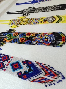 สร้อยคอลูกปัดแก้วงานประดิษฐ์ทำด้วยมือพร้อมต่างหูที่เข้ากันเครื่องประดับสไตล์โบฮีเมียนสีรุ้งแนววินเทจ - Product Image 6