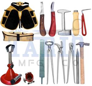 Kit de herramientas para herradores veterinarios, juego completo de herrajes para el cuidado de las pezuñas, soporte para pezuñas, herramientas duraderas de TARIQ MFG CO CE ISO EU - Product Image 5