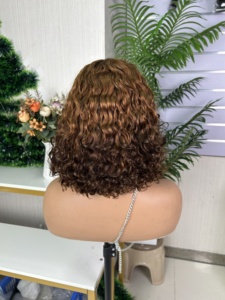 100% Virgin Raw Hair High Density Fringe water <b>wig</b> no <b>lace</b> frontal <b>wig</b> - Product Image 6