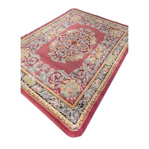 Alfombra de Lana Anudada a Mano de Gran Tamaño Aalam, Diseño Abstracto de Medallón Rosa y Morado, Rectangular, para el Hogar, Pasillo, Sala de Estar - Pae-5939 - Product Image 2