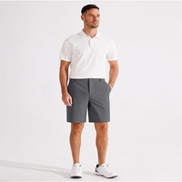 Özel Logo yürüyüş Golf şort plaj şortu erkekler için Polyester hibrid rahat Golf 5 inç inpocket yaz şort erkekler ile cep