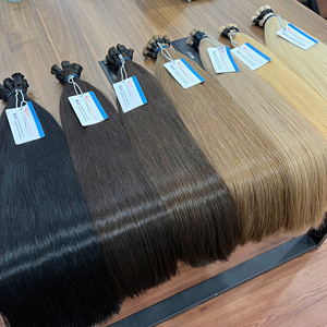 ผมต่อแบบ100% ผมมนุษย์สีดำและสีอื่นไม่มีใยสังเคราะห์ผมตรงธรรมชาติ - Product Image 5