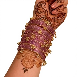 Nouveauté 2026 : Bracelets Ghungroo Jhumki en Verre de Cachemire de Haute Qualité, Scintillants, Écologiques, Multicolores, Idéaux pour Mariages et Fêtes - Product Image 1