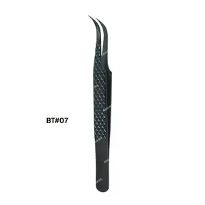Titanium Black Diamond Grip Tweezers Best Volume Lash Tweezers Eyelash Extension Tweezer Eyelash Pro Titanium