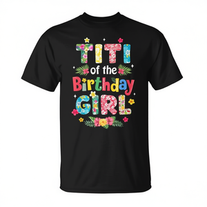 Camiseta Decorativa para Fiesta Familiar de Cumpleaños con Temática Hawaiana, Titi del Tema para Celebraciones y Eventos - Product Image 2