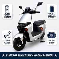 Scooter électrique numérique 72V 30Ah pour adultes, longue autonomie, pour trajets urbains, avec affichage numérique