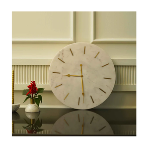 Horloge murale de luxe en marbre personnalisée pour la décoration intérieure moderne et horloges murales au meilleur design produits faits à la main - Product Image 1