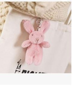 Pendentif en peluche lapin mignon Miokkley, mini charme lapin, sac à dos unisexe, sac à main, coton, cadeau, porte-clés de fête - Product Image 5