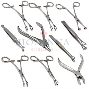 Hosanna Surgi Ensemble d'outils de perçage corporel professionnel en acier inoxydable avec pochette - Product Image 5