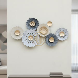 Decoración de Pared de Metal Floral, Panel Decorativo Hecho a Mano para Decoración de Habitaciones y Hogar, Venta al por Mayor en India - Product Image 3