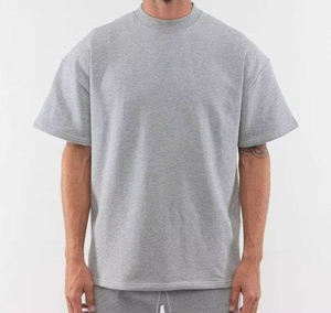 Fabricante personalizado hombres caja en blanco corte camiseta Boxy Fit 100% algodón camisa con espalda estampado gráfico de gran tamaño Boxy camisetas hombres - Product Image 4
