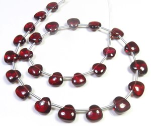 พลอยแดงแอฟริกันแท้ 100% รูปหัวใจ แกะสลัก 25 เม็ด ขนาด 7.5-9 มม. เรียบเนียน คุณภาพสูง หินพลอยหลวมจากโมซัมบิก - Product Image 5