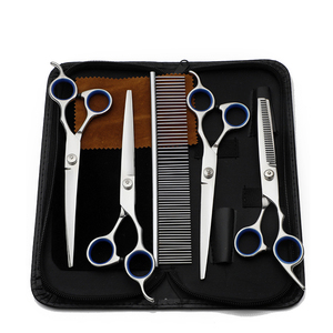 Ciseaux de coiffure professionnels en acier inoxydable de 7 pouces, personnalisés, à manche long, pour droitiers, avec dents de 32 mm - Product Image 4