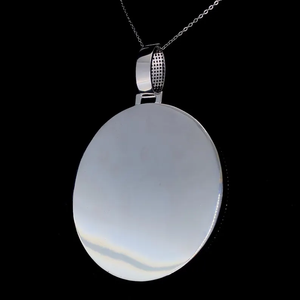 Colgante Redondo con Letra P con Incrustaciones de Diamantes, Estilo Hip Hop, Tono Plateado, Cadena con Inicial, Joyería de Lujo - Product Image 5