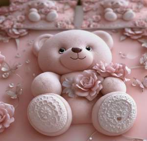 Juego de 3 Fundas de Almohada de Microfibra con Estampado de Flores de Peluche, Rellenas de Poliéster Moderno - Product Image 3