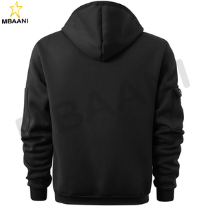 เสื้อฮู้ดดี้ผู้ชายแบบมีซิป คอวี แขนยาว สวมใส่สบาย เหมาะสำหรับออกกำลังกาย มีกระเป๋า - Product Image 3