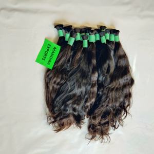 100% naturel Machine-Cuticule en vrac douce alignée vierge Temple indien Remy Extensions de cheveux comprend des boucles Afro de vague de corps droites - Product Image 3