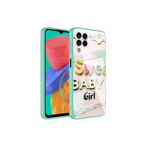 Coque arrière en silicone rigide époxy à motifs de qualité supérieure pour Samsung Galaxy M33, style Ins, avec protection de l'appareil photo - Product Image 1
