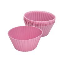 Fackelmann Wiederverwendbare Silikon-Cupcake-Formen, hochtemperatur- und gefrierbeständiges Backgeschirr, 7x7x3 cm, antihaftbeschichtet, spülmaschinenfest, lebensmittelecht