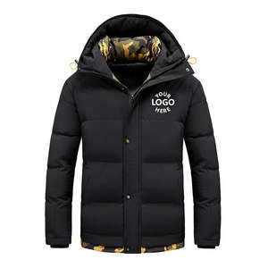 Veste bouffante en coton uni personnalisée OEM pour hommes Vêtements Manteau surdimensionné rembourré en toile Jaket - Product Image 5