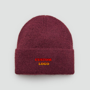 Gorro de Punto Jacquard con Logotipo Bordado Personalizado, Gorro de Punto de Alta Calidad, Gorro Plegable Cálido de Color Sólido - Product Image 5