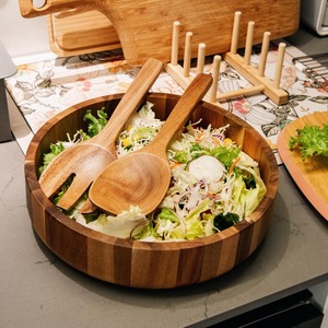 Wooden <b>salad</b> mixing tossing spoon best quality tosser serving <b>tools</b> for <b>salads</b> and vegetables - Product Image 4