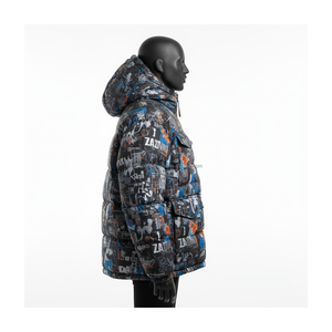 Premium Hommes Doudoune 340 GSM Durable Polyester Tissu Multi Couleur Street Style Imprimer Logo Personnalisé Doudoune Veste pour homme - Product Image 5